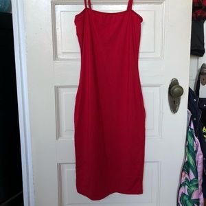 Red bodycon dress